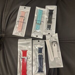 Set of 6 Apple Watch Bands in Assorted Colors 38/40mm